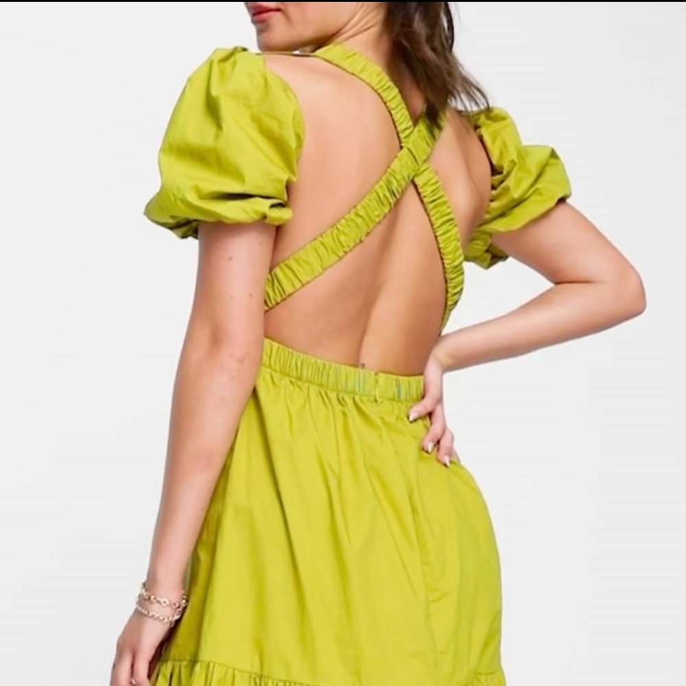 Collective the Label cross back tiered midi dress